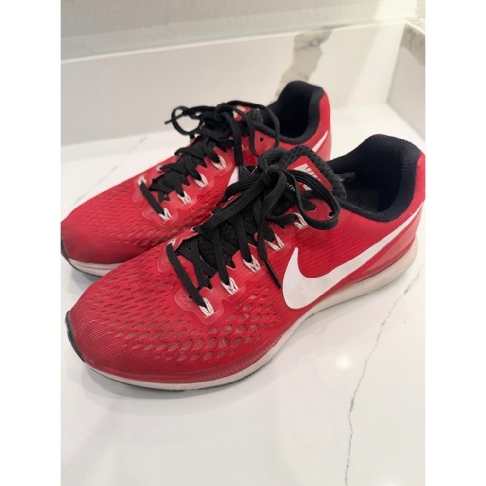 Nike Air Zoom Pegasus 34 Womens Red White Running Shoes 887017-601 Size 8 - Picture 2 of 6
